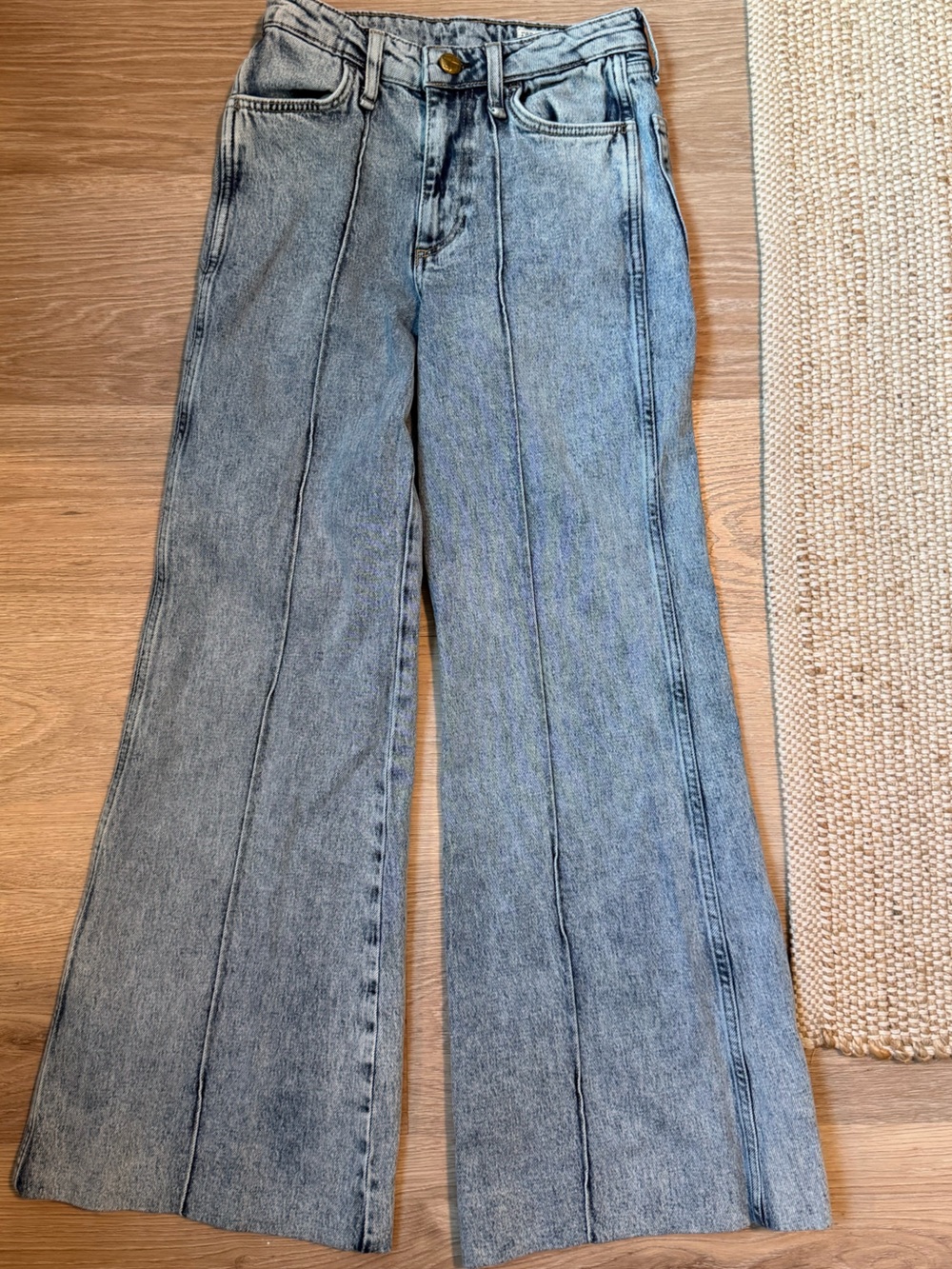 rag & bone Light Blue High/ Mid Rise Flare Jeans